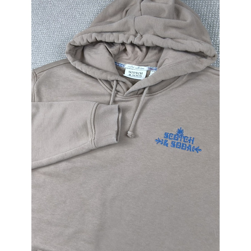 Scotch‎ Soda Hoodie Mens XL Brown Amsterdam Long Sleeve Hooded Sweatshirt
